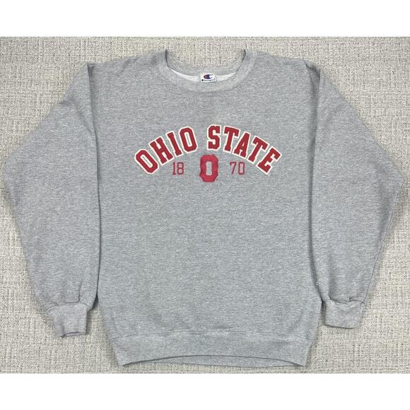 Vintage Ohio State Buckeyes Sweatshirt Mens Small Gray NCAA Pullover Crewneck - Picture 1 of 14